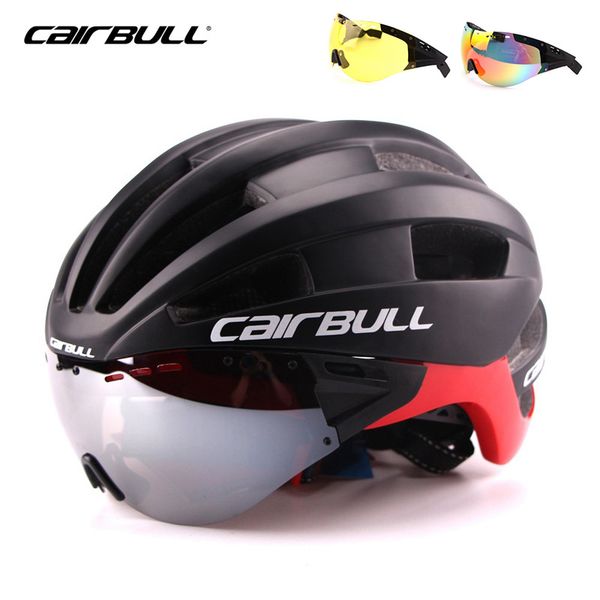 

Cairbull 3 len bicycle helmet mtb racing time trial helmet with goggle ultralight ep pc in mold bmx bike helmet