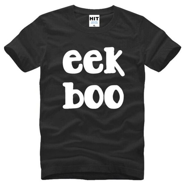 

halloween eek boo letter printed t shirts men summer short sleeve o-neck cotton men's t shirt cute men tee shirts halloween gift, White;black
