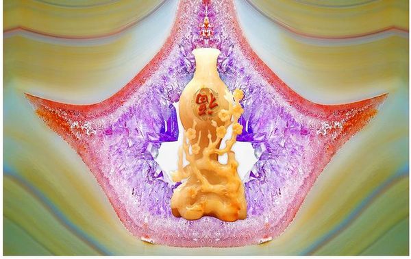 

wallpaper 3d mural for living room jade carving vase amethyst marble tv background wall 3d wall mural wallpaper