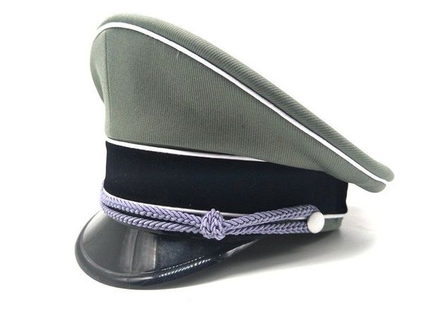 

wwii german elite whipcord officer hat cap 57 58 59 60 cm- world store, Black;white