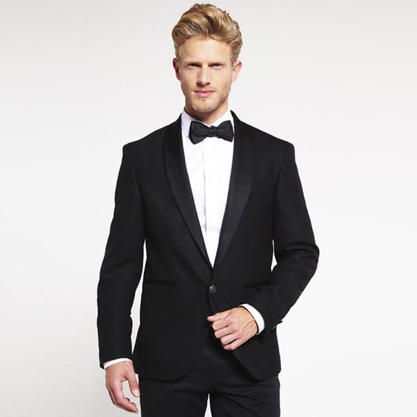 

custom made black groom wedding suits men suit formal bridegroom suit tuxedos groomsmen wear prom clothing 2 pieces man blazers ternos, Black;gray
