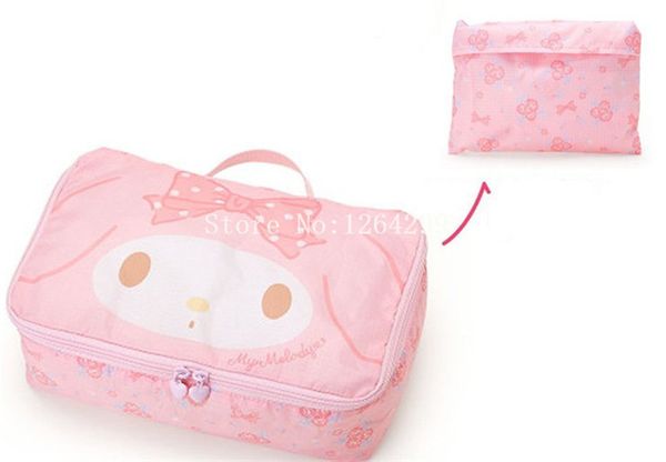 

new fashion my melody girls woman fold travel bags for children