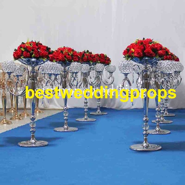 Wide Mouth Clear Glass Vase Brilliant Glass With Mental Vase