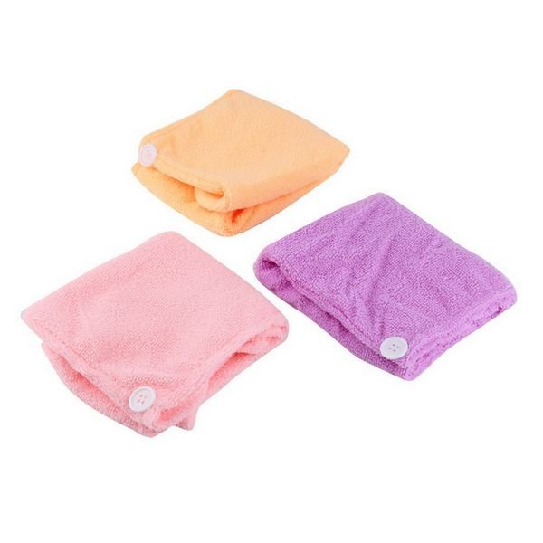 

microfibre after shower hair drying wrap towel quick dry hair hat cap turban