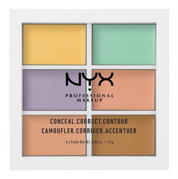 

NYX Cosmetics 6 цветов исправляющие Concealer Maquiagem Palette Coutour Bronzer Foundation Maekup Kit Бесплатная дост