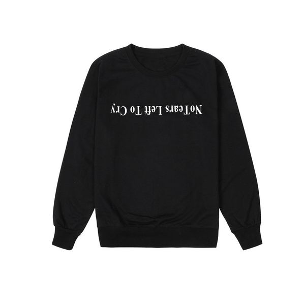 

no tears left to cry crewneck sweatshirt women men hoodie casual long sleve pullovers hoodies, Black