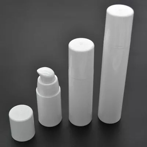 

10pcs/lot 15ml 30ml 50ml airless pump vacuum bottle toiletries container refillable plastic travel cosmetic bottle