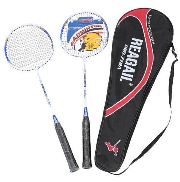 

regail lightweight badminton racquet with carry bag 2pcs aluminium alloy training badminton racket sport equipment durable