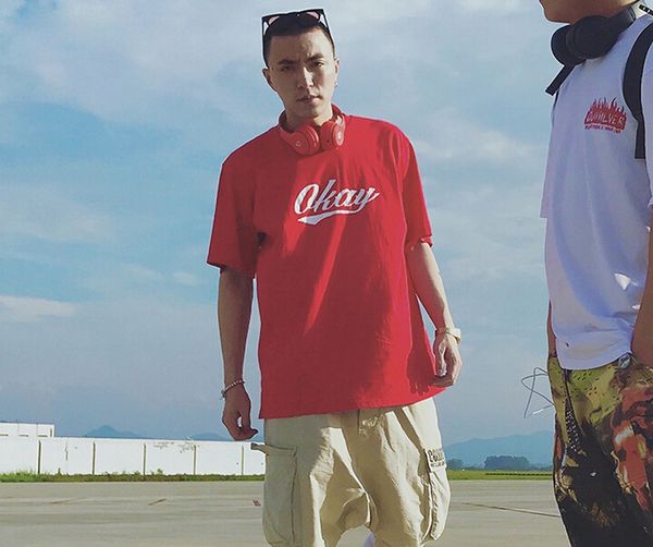 

Men Clothing Okay Letters Printed Casual Solid Color Tees Male Summer Crew Neck Tshirts Free Shipping