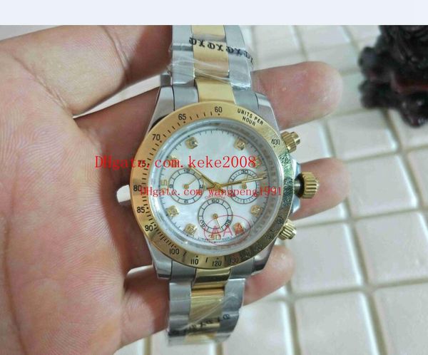 

luxury wrist watch cosmograph 116503 40mm no chronograph 18k gold & steel diamond dial asia 2813 movement automatic men watches, Slivery;brown