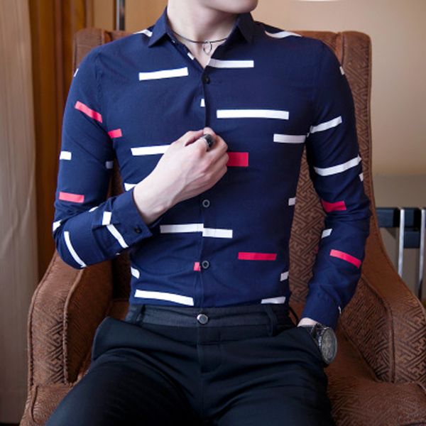 

new men casual business shirt long sleeve slim fit cotton shirts, White;black