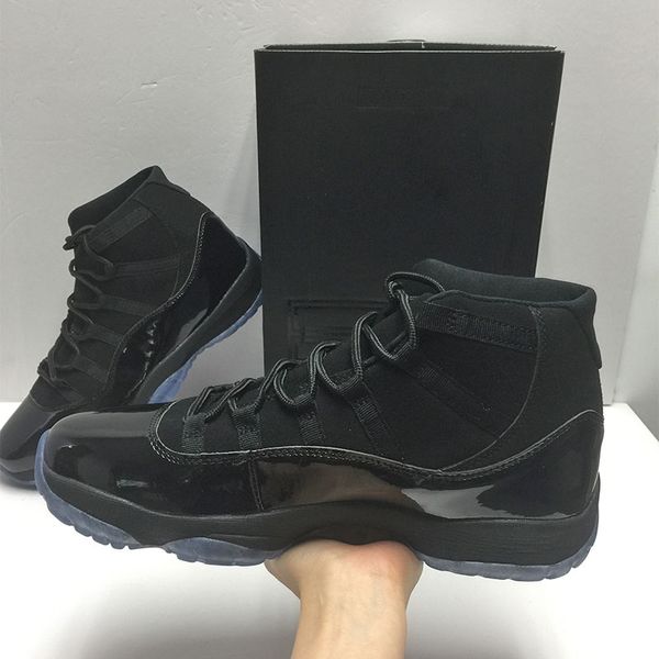 

with box)2018 new arrival 11 shoes prom night cap and gown blackout sports sneakers shoes men women basketball shoes size 7-13