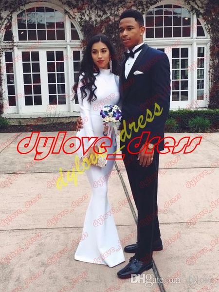 

2018 mermaid prom dresses formal dresses vestidos de fiesta long sleeve prom dresses, Black