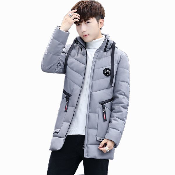 

new winter jacket men hooded thicken warm men parkas fleece man's jackets outwear, Black