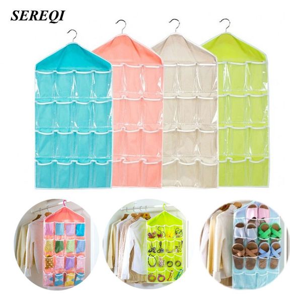 

sereqi 16 карманные носки из полиэфира нижнее белье хранение сумки сумки гардеробные устроители органайзеры для хранения ювелирных изделий д