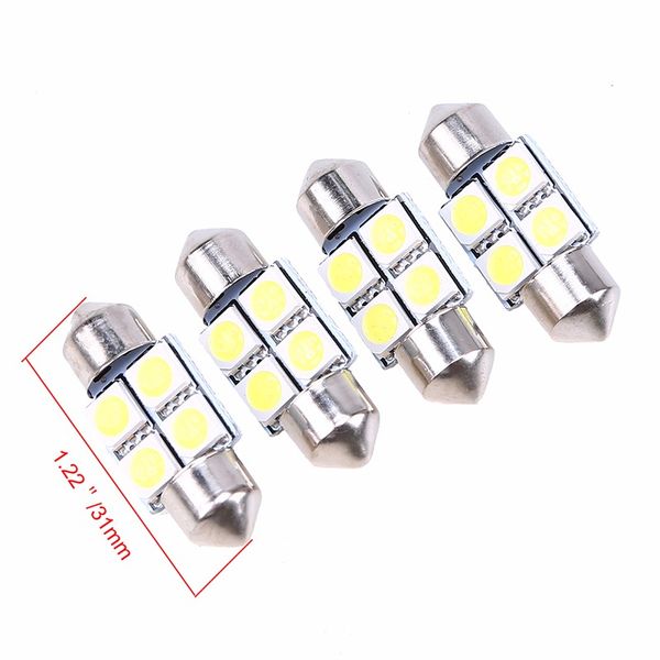 

31mm-41mm 4smd car interior dome festoon led light bulbs lamp white dc 12 v interior door lamp license plate
