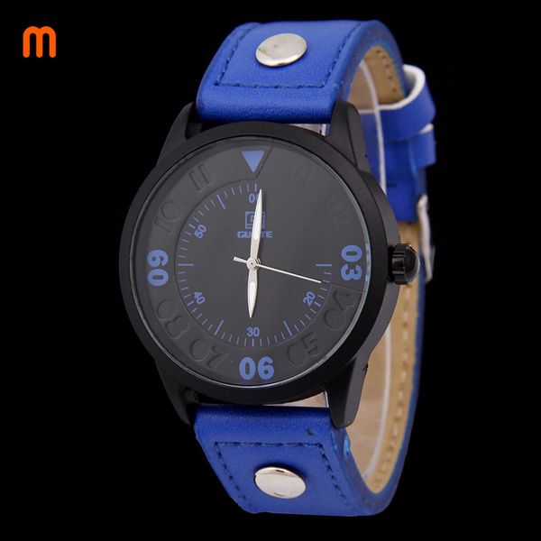 

fashion sports watches new design pu leather strap wristwatches men casual watches 2017 creative, Slivery;brown