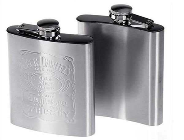 

7 oz stainless steel flagon wine bottle portable outdoor wine tools anti abrasion whiskey hip flask