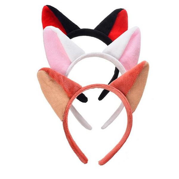 Новый Fox Rabbit Ears Bands Fluff волос Мягкая Симпатичные оголовье аксессуары для волос волос Обруч для женщин Девушки Дети партии GA552