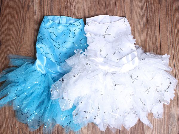 

dog pet wedding princess dress tutu sequins&lace cat puppy princess skirt outfit clothes apperal 2 colours 5 sizes