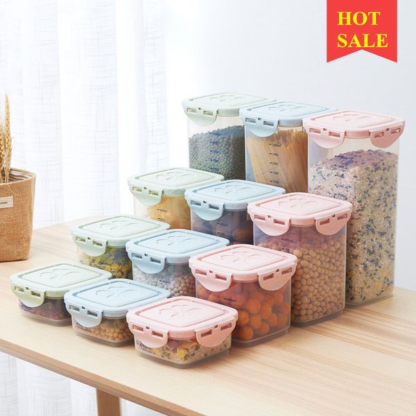 

overlay sealed can kitchen food noodle storage box plastic grains storage tank storage tank