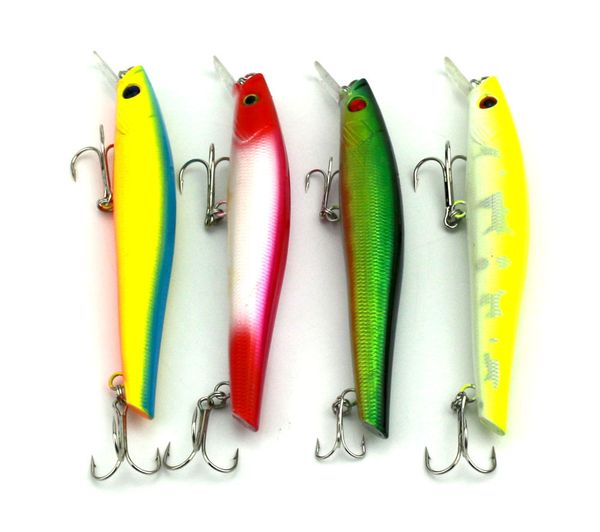 

4шт 3d minnow deep diver приманка 14,5 см жесткие приманки swimbaits 18gtarget окунь, судак, форель и другие виды в пресной или соленой воде