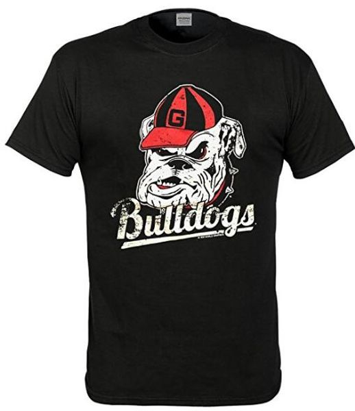 

georgia bulldogs vintage distressed t shirt - 3 colors - red black gray ing, Gray;blue