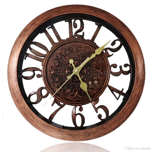 Wholesale Primitive European Style Wall Mounted Time Clock Reloj