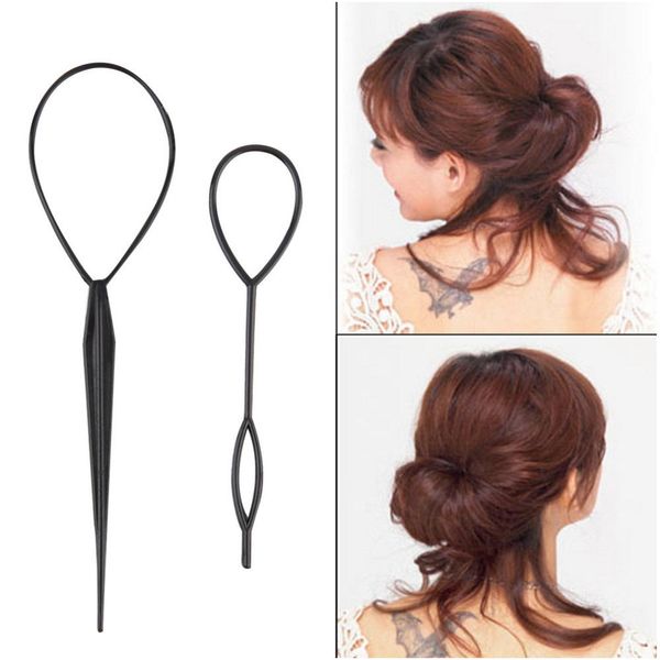 Braiders Ponytail Plastic Loop Black Pony Tail Clip Hair Braiding