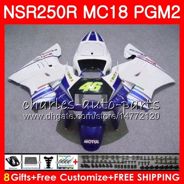 HONDA NSR 250 R MC18 Için PGM2 NSR 250R parlak beyaz NS250 NSR250R 88 89 78HM.37 MC16 NSR250 R RR NSR250RR 1988 1989 88 89 Fairings Kiti