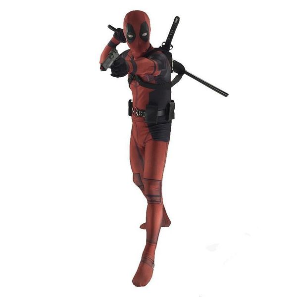 

halloween cosplay clothes deadpool dead waiter 2 clothing digital 3d printing all inclusive dead waiter tights, Black;red