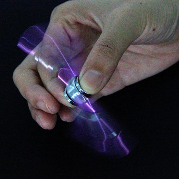 

1pcs fidget spinner metal pen 1mm creative multifunction gyroscope anti stress pen for school stationery toys ballpoint, Blue;orange