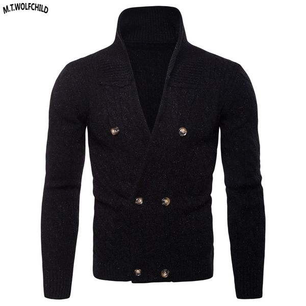 

mens sweaters 2018 mens double-breasted v-neck knitted sweaters casual cardigan thick knitted coats fashion clothing, White;black