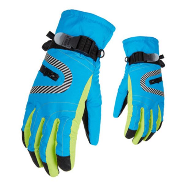 

1 pair ski gloves winter professional waterproof warm snow supplies windproof skiing snowboard gloves for girls boys kids adult