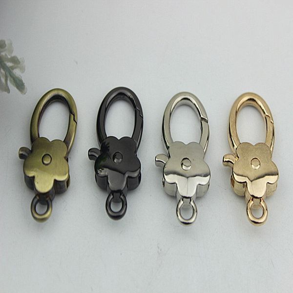 

10pcs/ lot lovely flowers the button dog buckle fat buckle metal bag buckles ornament clasp, Black