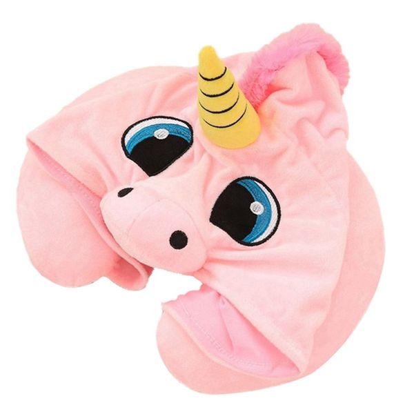 

u shape travel pillow cartoon neck pillow office airplane hooded neck cushion for sleep outdoor travel
