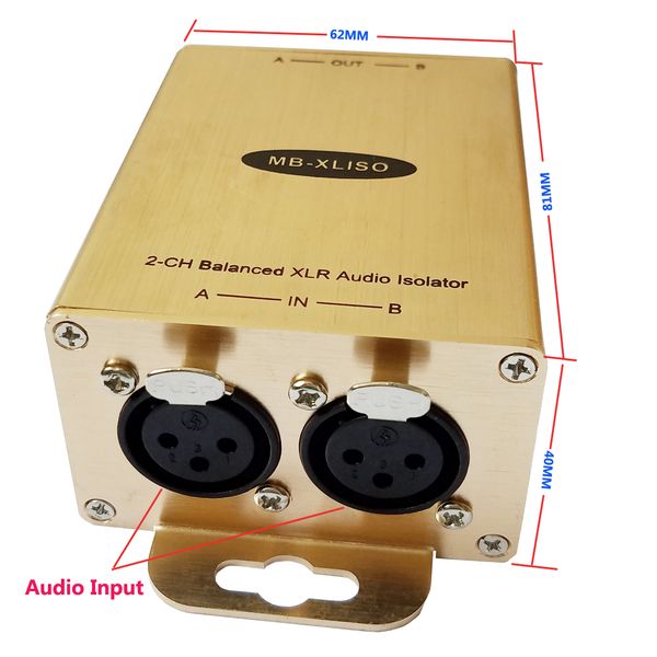 

professional audio ground isolator xlr audio isolator analog aes/ebu audio eliminate noise isolator