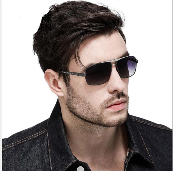 

two color electroplated male polarizing sunglasses, driving mirror, driver, mirror and sunglasses, White;black