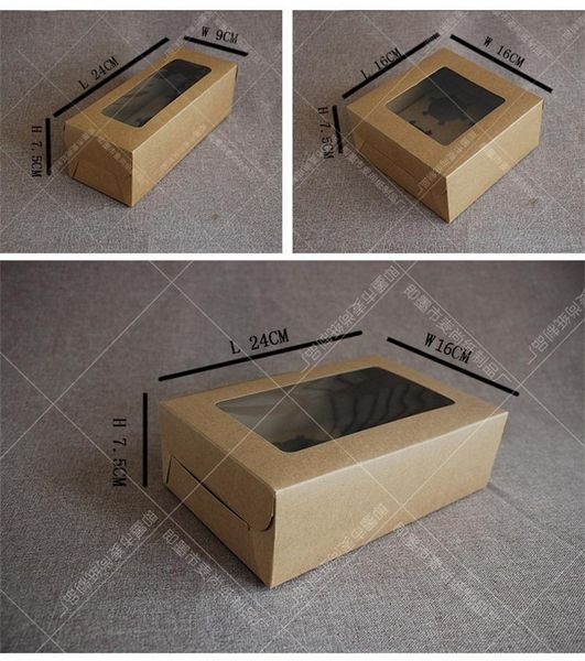 

крафт-карты бумаги торт коробки складной маффин десерт держатели коричневый ретро стиль кекс упаковка много размеров 3 2ms7 zz