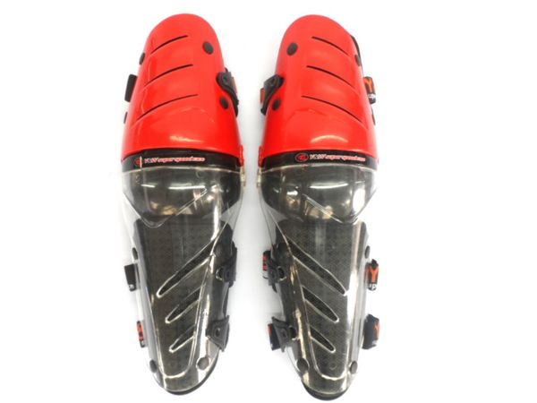 

motorcycle shin guard motocross knee protector racing knee pad black blue and red
