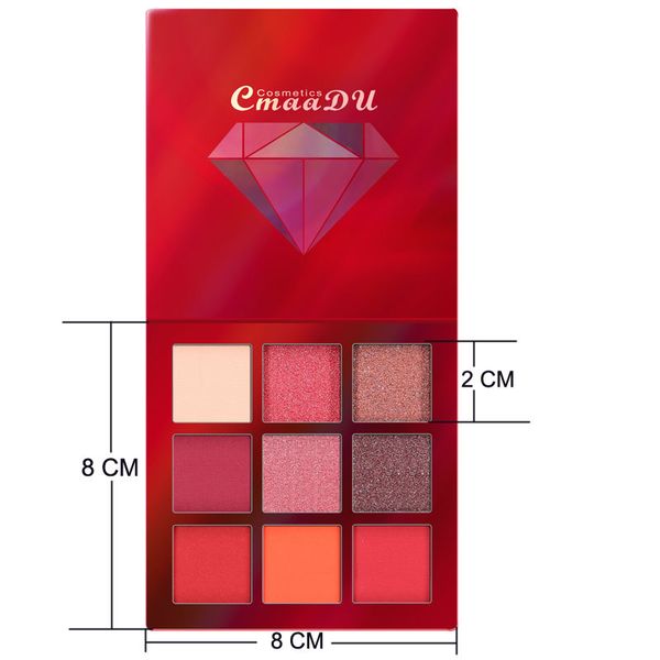 

9 colors glitter matte eyeshadow palette make up palette matte pigmented eye shadow powder @me88