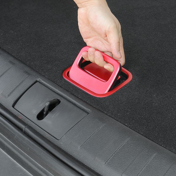 

car rear trunk handle cover aluminum alloy decoration trim for jeep renegade 2016+ car interior accessories