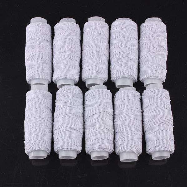 

white elastic thread set industrial sewing machine thread elastic for bracelets beading diy accessories 10roll/set, Black;white