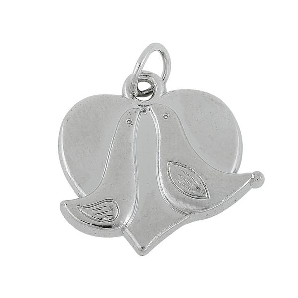 

2021 vintage love birds heart charms other customized jewelry, Bronze;silver