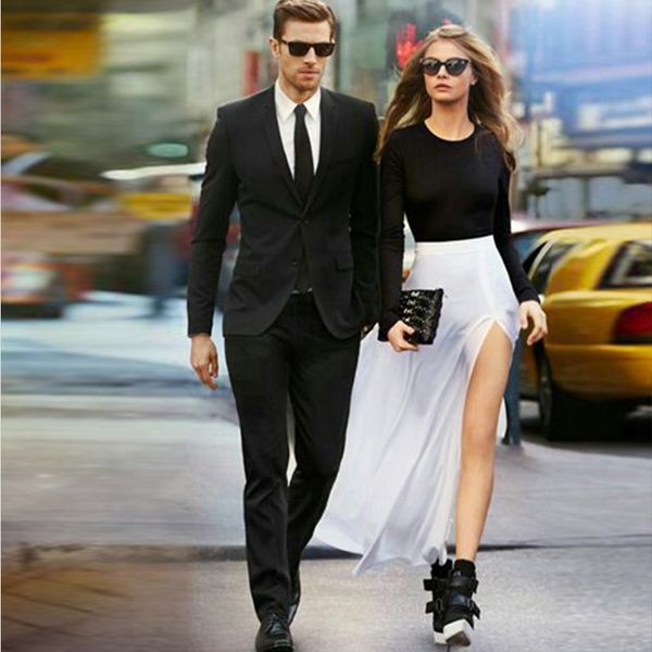 black and white attire