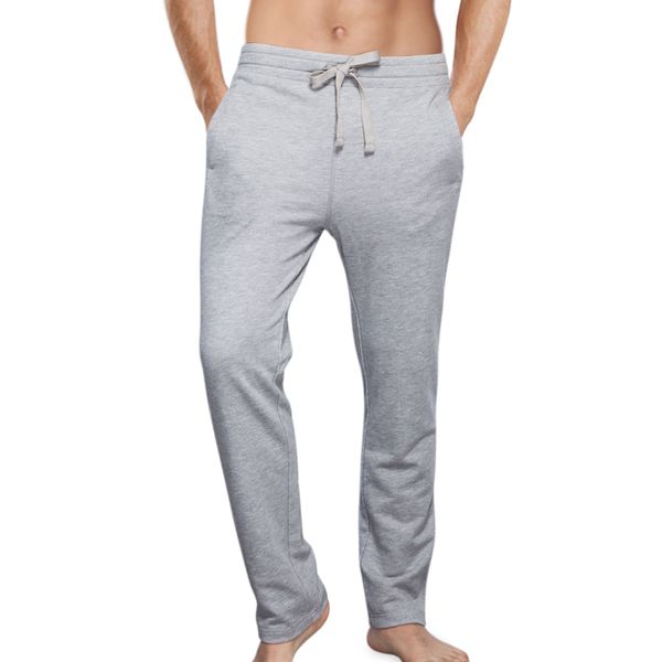 

100% Cotton Sleep Bottoms Men's Home Trousers Pants Casual Hip-hop Elastic Trousers Pants -5XL, Gray