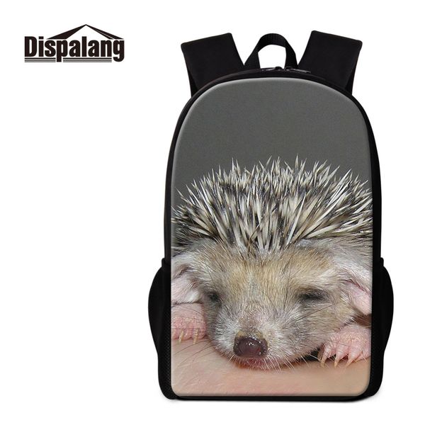 

dispalang hedgehog print large women backpack children school bags for teenage girls boys animal backpack kids shoulder book bag