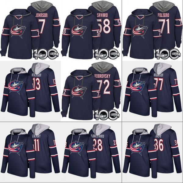 

Columbus Blue Jackets Hoodies 100th Patch 7 Jack Johnson 58 David Savard 71 Nick Foligno 72 Sergei Bobrovsky 77 Josh Anderson Custom Jerseys
