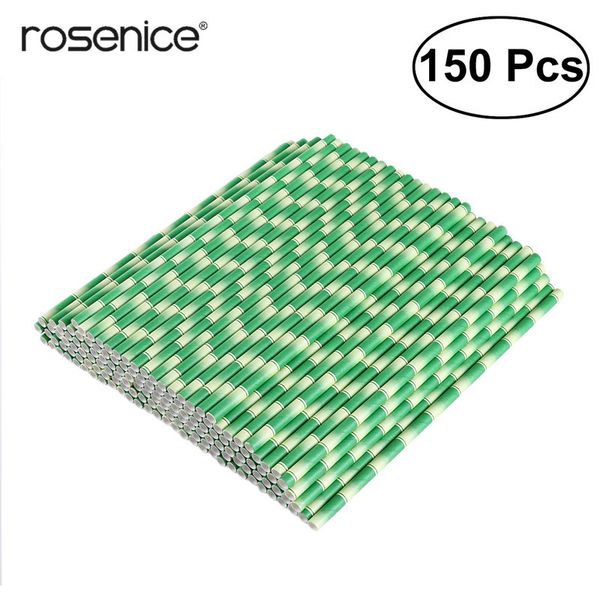 

150pcs biodegradable paper straws bamboo drinking straws for party drinks kids birthday wedding christmas decoration