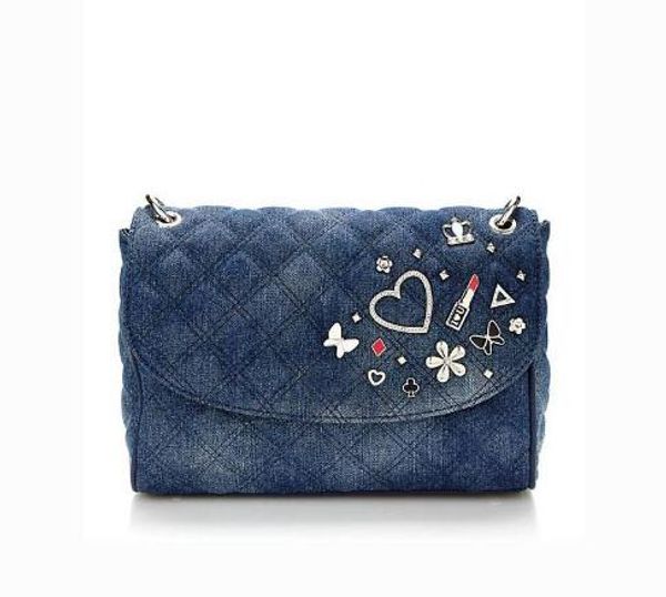 

женская мода сумка джинсовая бренд сумка небольшой crossbody сумки NWT любовь алмазный дизайн